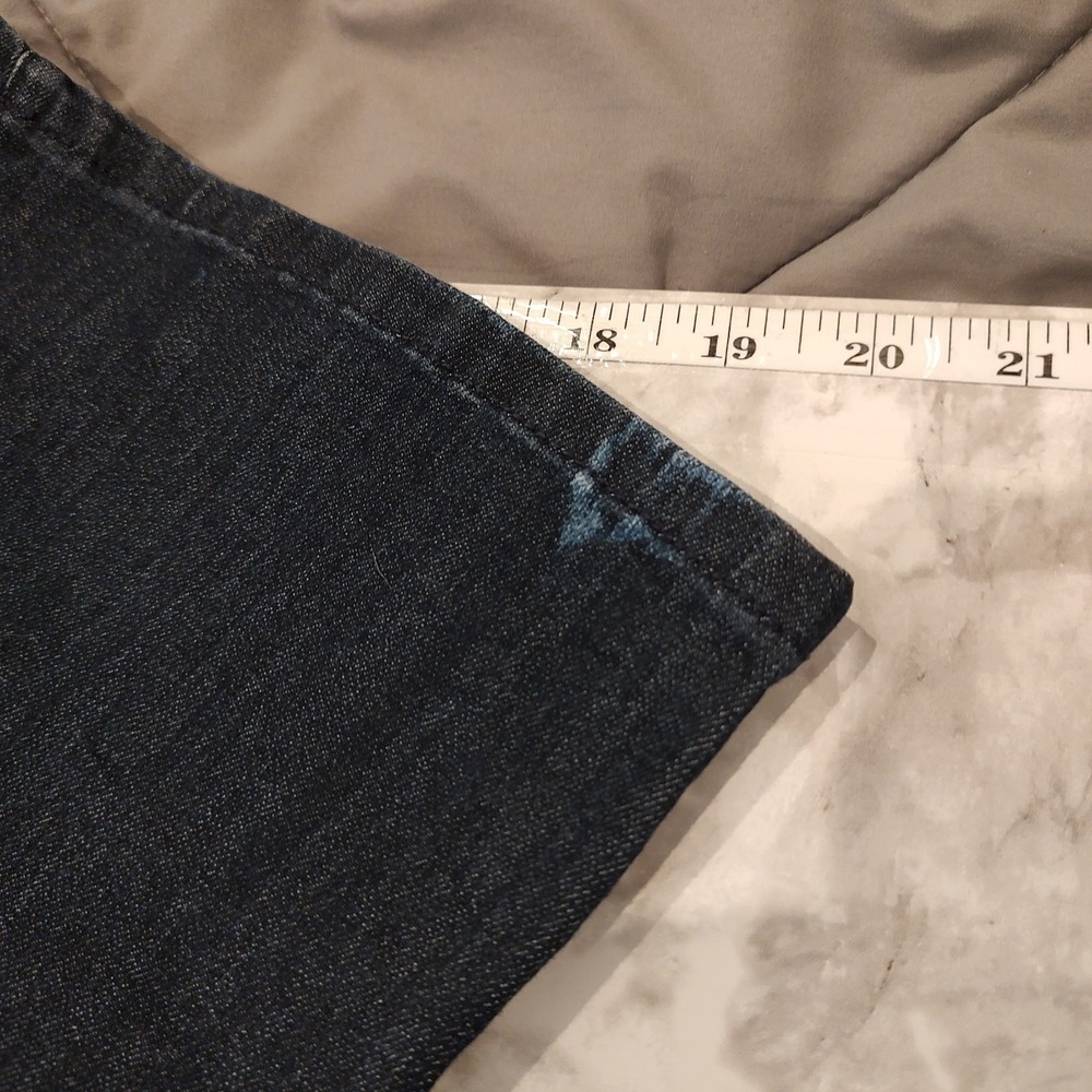 Chico's Denim Embroidered Wide Leg Jeans Size 2.5 US 14 High Waist Stretch - Picture 8 of 8